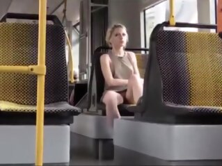 amateur Amazing Blonde in Bus (downblouse and upskirt no pantie) accidental nudity